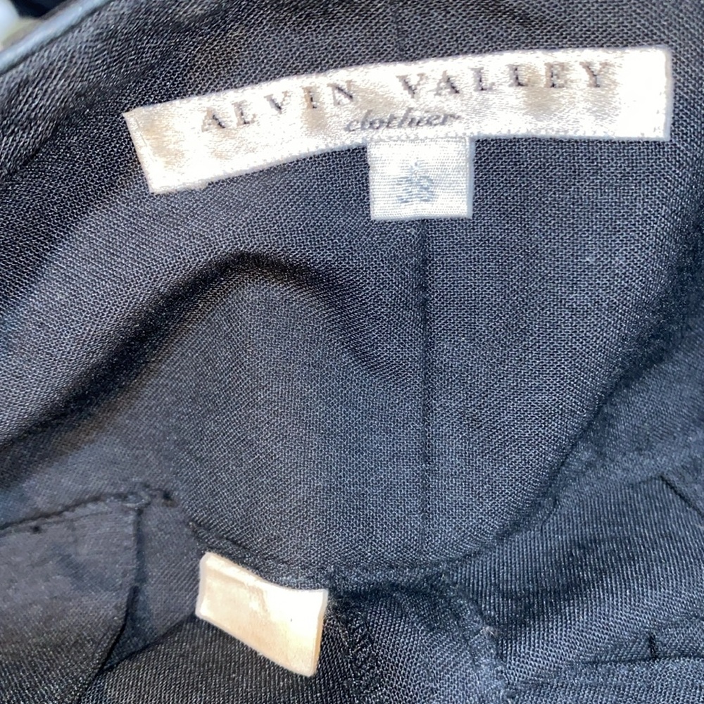 ALVIN VALLEY LEATHER WAISTBAND/TRIM BLACK DRESS PANTS SZ 31 W/38 - Picture 10 of 12